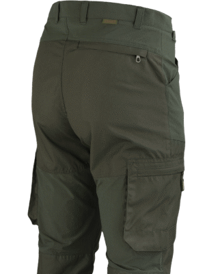 outdoorové nohavice Tesala detail zadný diel